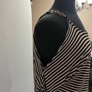 MICHAEL Michael Kors Black and White Striped Top